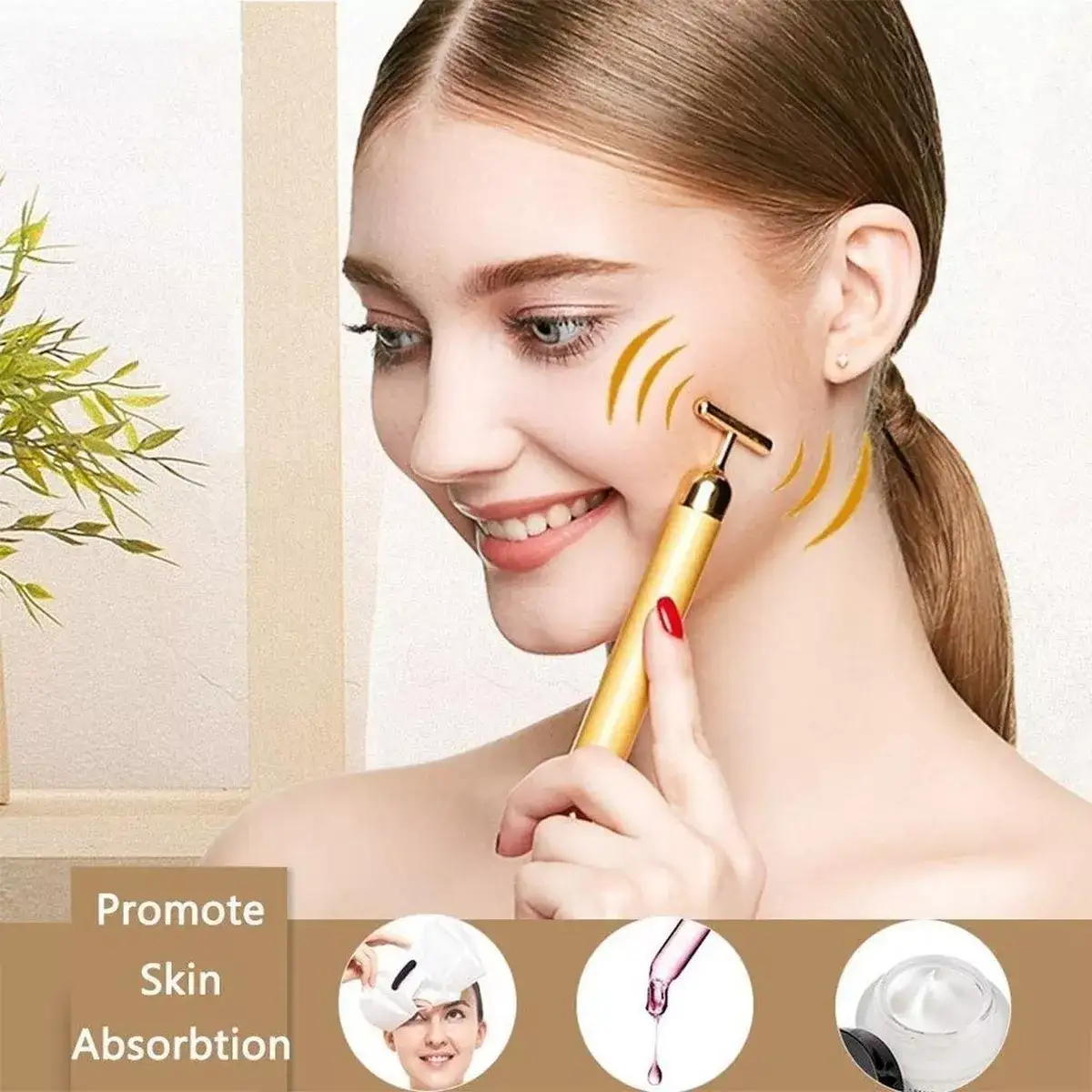 Masajeador Facial Energy Beauty Bar Vibradora Reafirmante