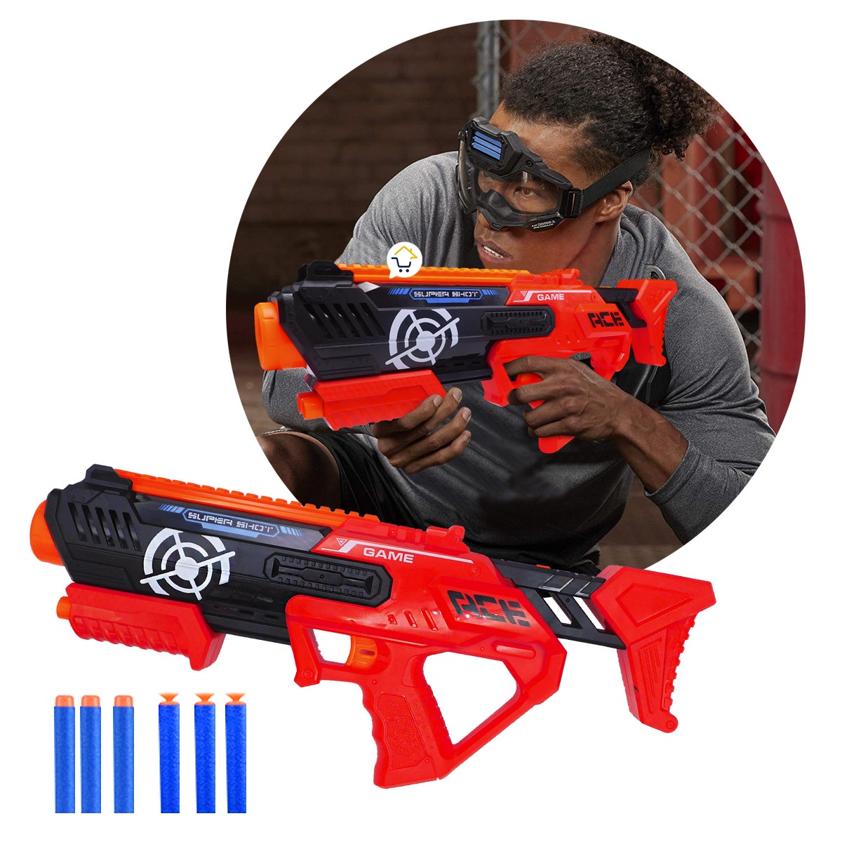 Pistola de juguete lanza dardos best sale